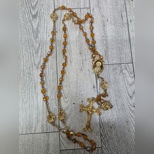 Gold Rosary with Beads